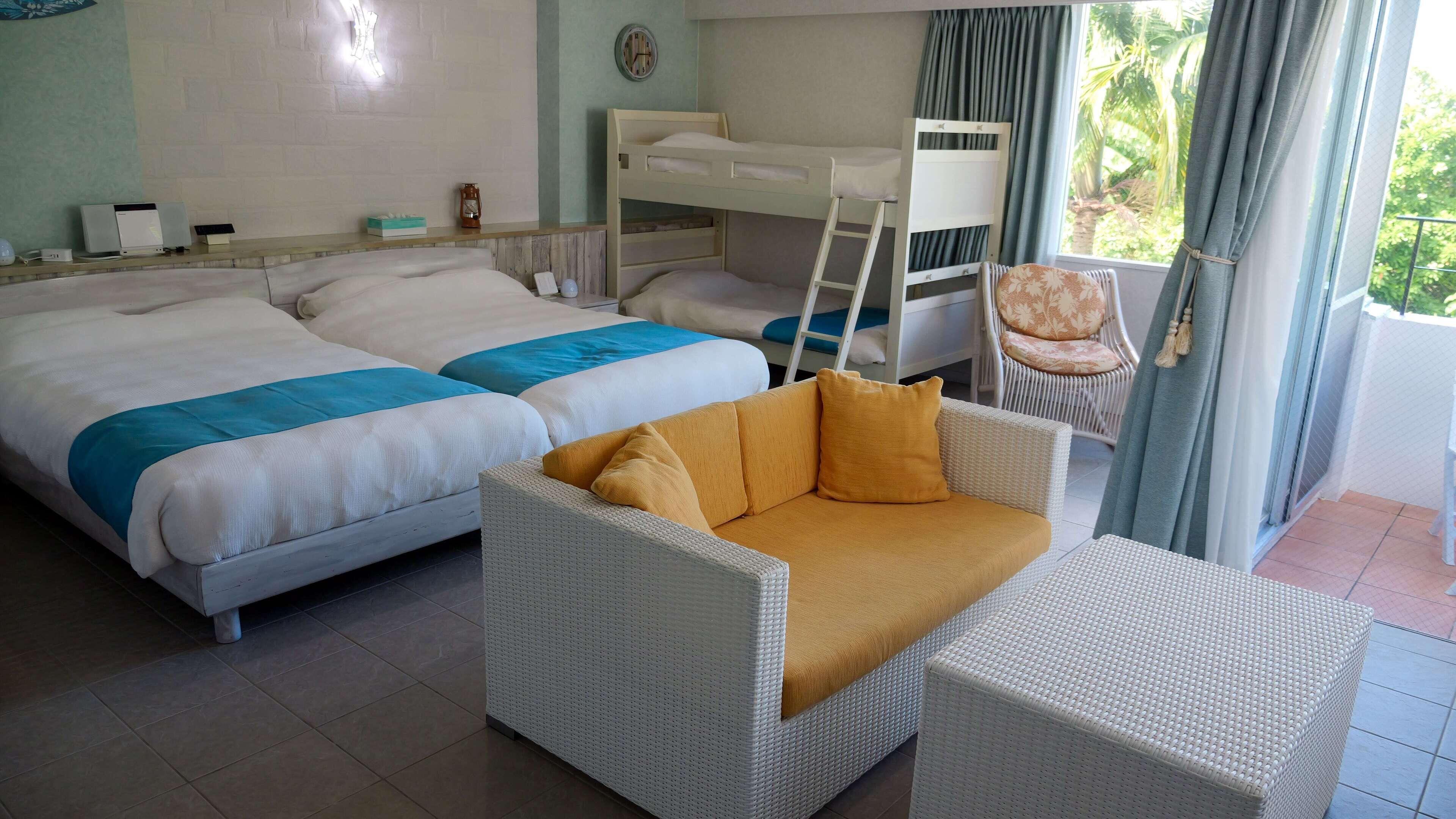Comfort Quadruple Room, Balcony, Ocean View | Blackout drapes, free WiFi