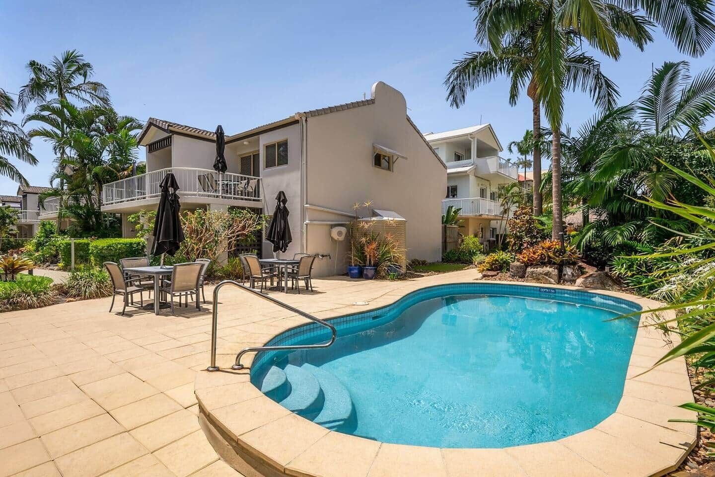 A heated pool