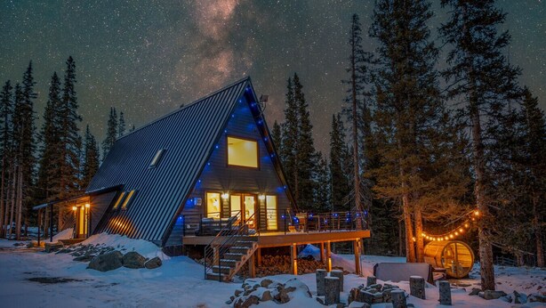 Unclassified image, 1 of 78, button - Sauna, Hot Tub, Theater, A Frame near Breckenridge (Fairplay)