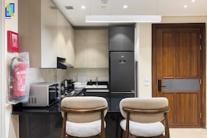 Basic Apartment | Private kitchen - Serene & Spacey 1bdr @ Al Jazi New Cairo (New Cairo)