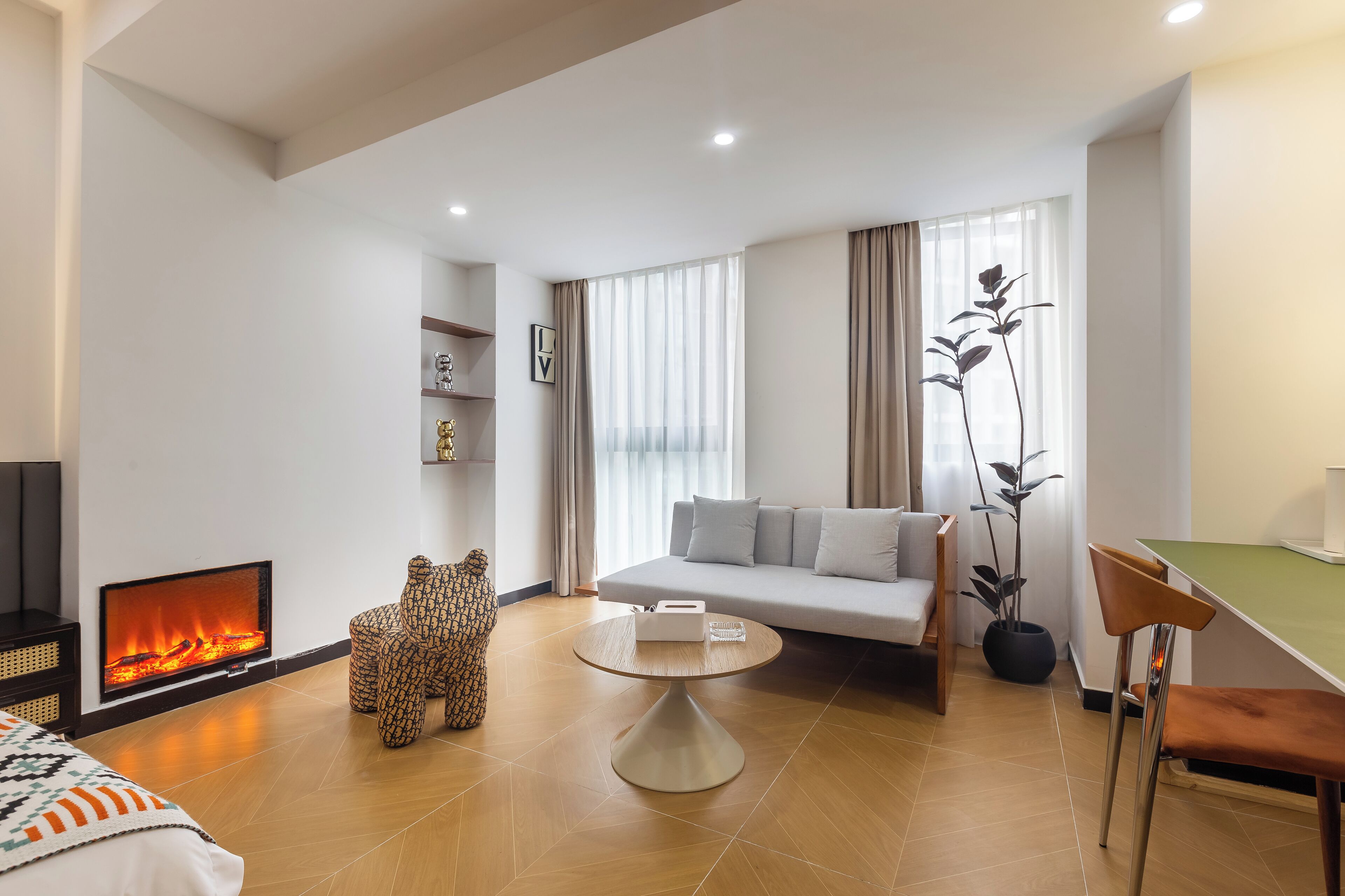 Family Apartment, Multiple Beds, Non Smoking, Park View | Desk, laptop workspace, free WiFi, bed sheets