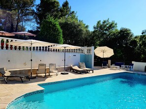 Piscine extérieure, piscine chauffée
