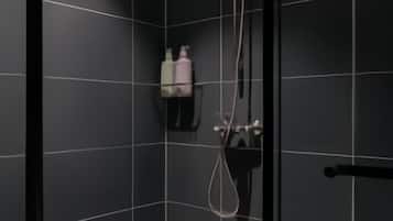 Boutique Double Room | Bathroom | Shower, rainfall showerhead, hair dryer, slippers