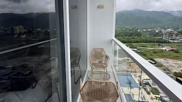 Studio – deluxe, balkong, sjøutsikt | Balkong