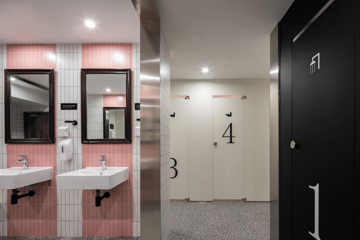 Secadora de cabello, toallas, jabón, shampoo