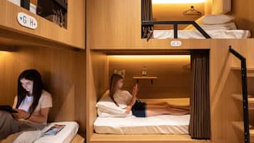 Premium bedding, blackout curtains, free WiFi, bed sheets