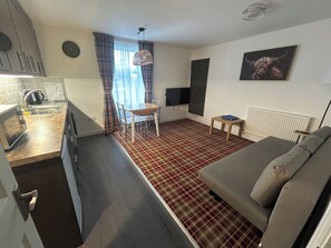 Living area - Chloe’s Holiday Apartments 
Apartment 4 (Inverness)