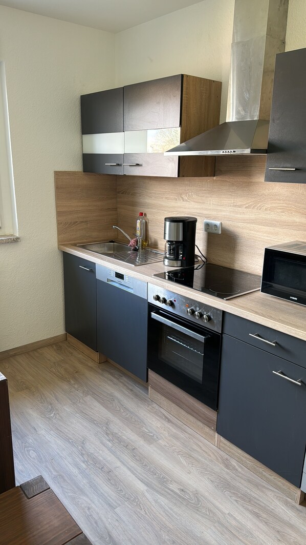 Microwave, stovetop, dishwasher - Beautiful apartment, Meuselwitzer Str. 7, Penkwitz, upper floor left (Elsteraue)