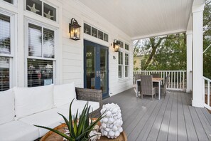 Outdoor dining - Suns Out Funs Out! Immaculate, Spacious, Next to the Pool & Park - Sleeps 12! (Panama City Beach)