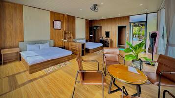 Quadruple Room, Mountain View | Premium bedding, pillowtop beds, minibar, free WiFi