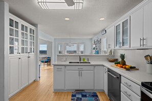 Coffee/tea maker, fridge, microwave, oven - Casablanca - Oceanfront Escape, Huge Deck, Walk to Kure Beach Pier (Kure Beach)