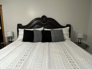 2 bedrooms, iron/ironing board, travel crib, free WiFi