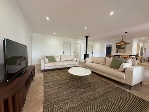 TV, fireplace - House in the Landes, in a quiet forest close to the ocean. (Vielle-Saint-Girons)