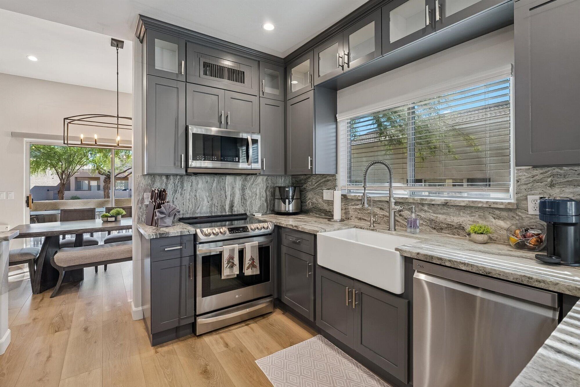 Microwave, oven, stovetop, dishwasher