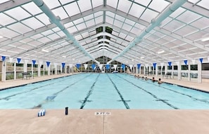 Indoor pool, outdoor pool