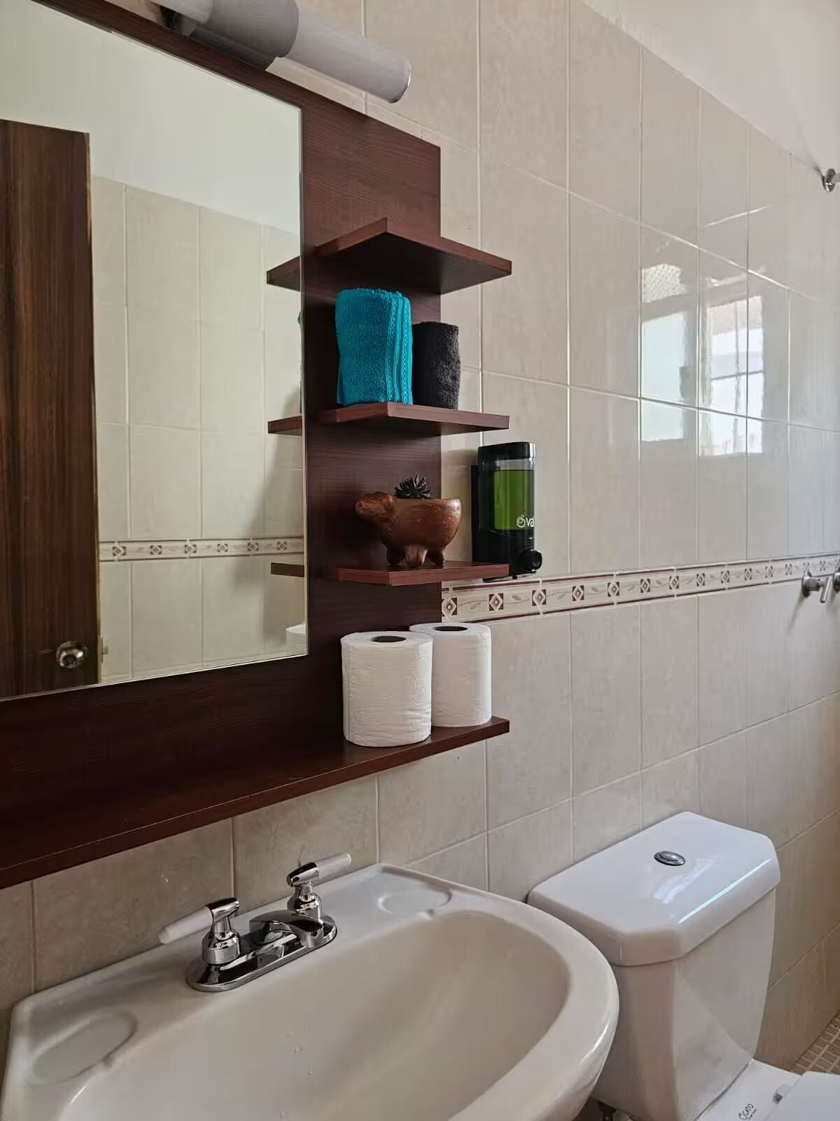 Towels, soap, toilet paper
