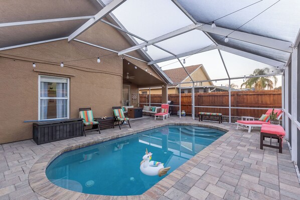 A heated pool