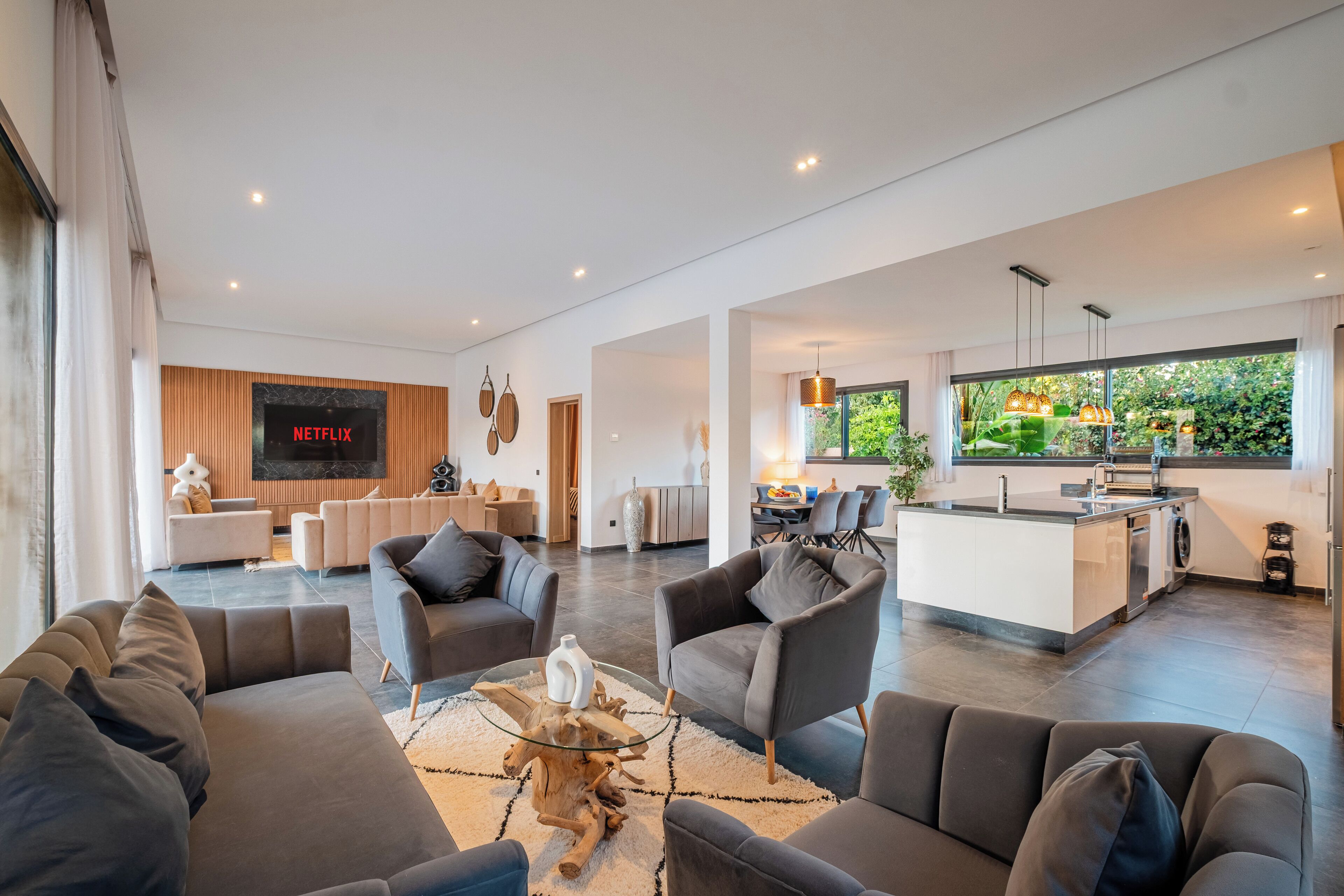 Villa Luxury, aria condizionata, vista piscina | Area soggiorno