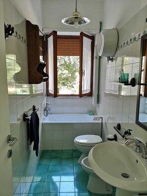 Douche, sèche-cheveux, bidet, savon