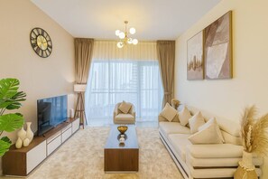Living area - Luxury 2BR Apartment Near World Trade Centre ALK4 (Dubai)