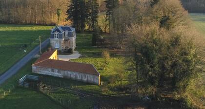 Barn in lonely wooded area