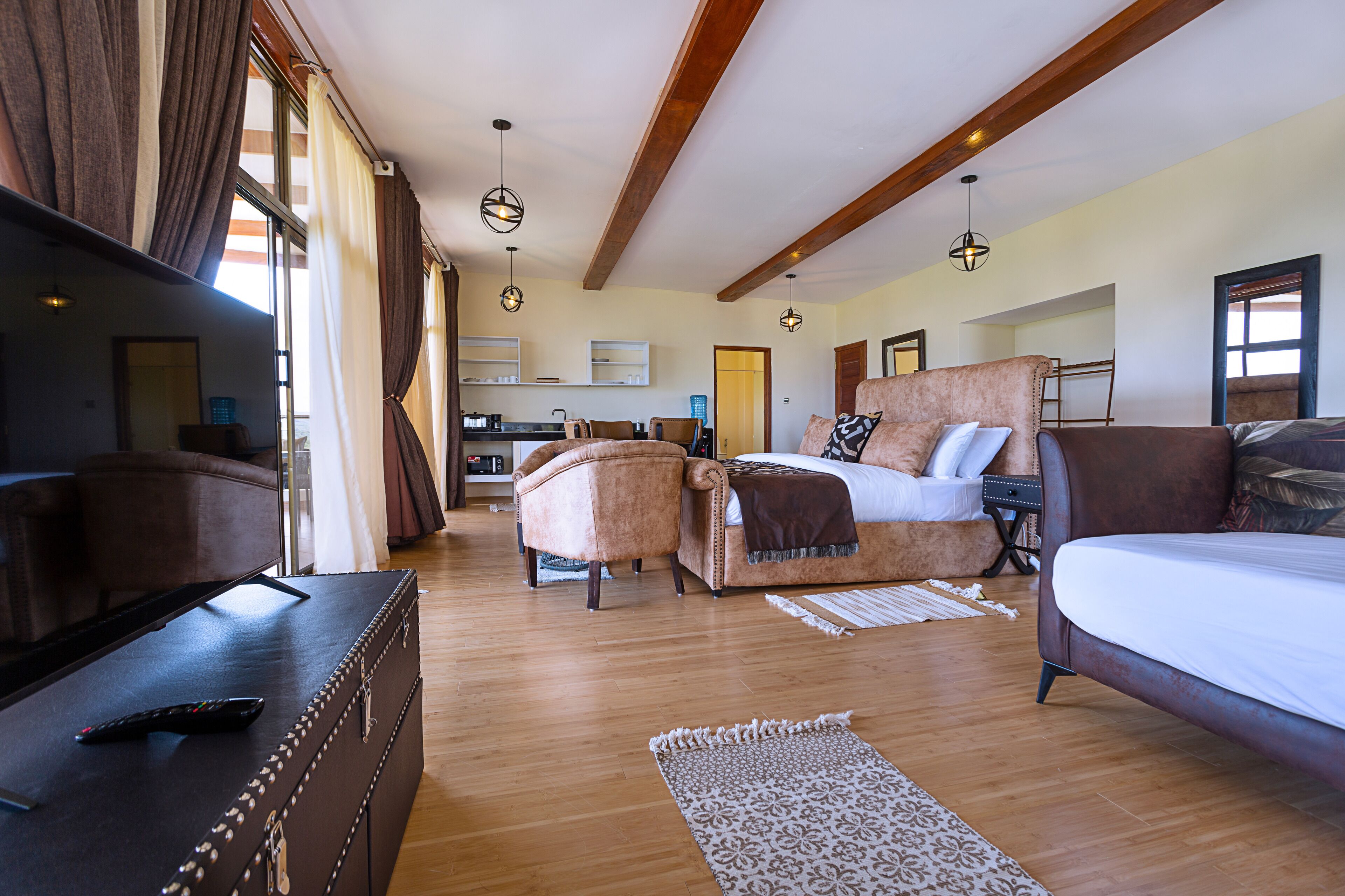 Desk, laptop workspace