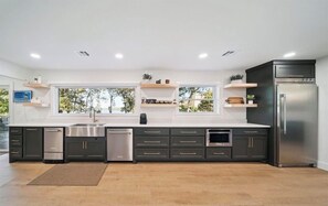 Microwave, oven, stovetop, dishwasher