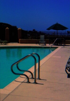 Outdoor pool, a heated pool - lg. LUXURY 2 bed. 2 bath ocean view condo with pool/spa Walk to beach & Lagoon.! (Carlsbad)
