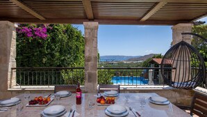 Balcony - Villa for 8 Guests With Gorgeous View (Kissamos)