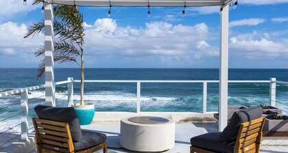 Beachfront Villa • Infinity Pool • Rooftop Lounge • Master Suite w/ Balcony