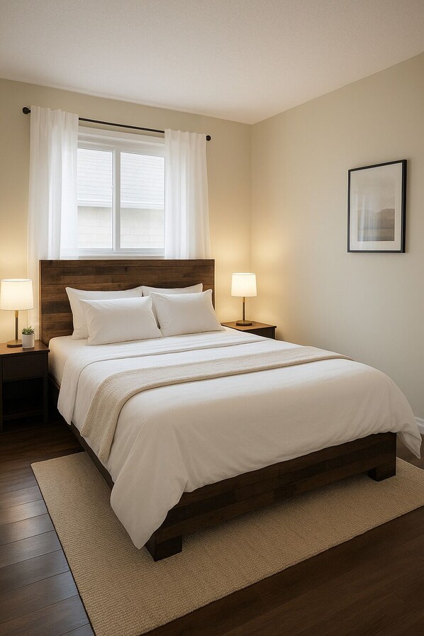 1 habitación, tabla de planchar con plancha, wifi gratis y ropa de cama 