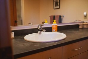 Hårføner, håndklær, såpe og sjampo