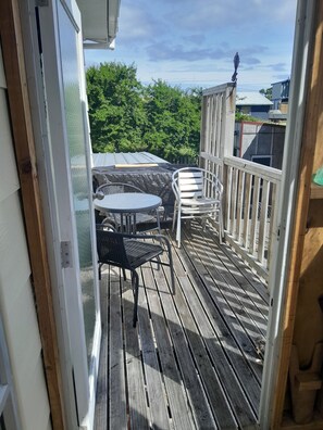 Terrace/patio - Back to basics. Handy cottage close to beach. (Kawhia)
