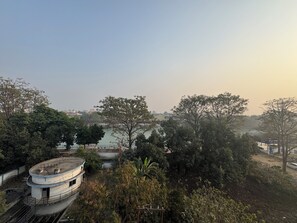 Byutsikt fra overnattingsstedet