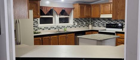 Microwave, oven, stovetop, dishwasher