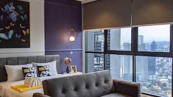 Studio Comfort, pemandangan kota | Setrika/meja setrika, Wi-Fi gratis, dan seprai linen