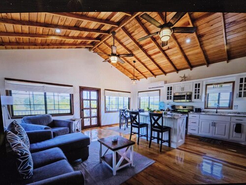 Contemporary 3-BR Vacation Home with A/C & Sea-Breezes steps from beach