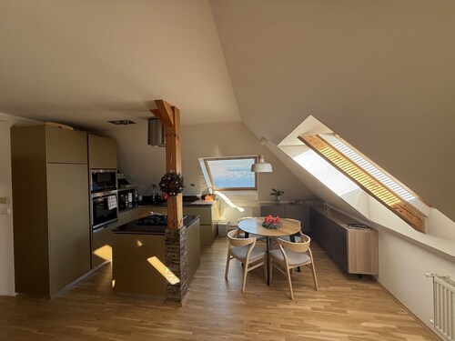 Loft apartment by Vyšehrad Walls