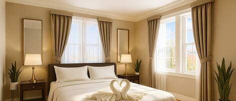 Tabla de planchar con plancha, wifi y ropa de cama