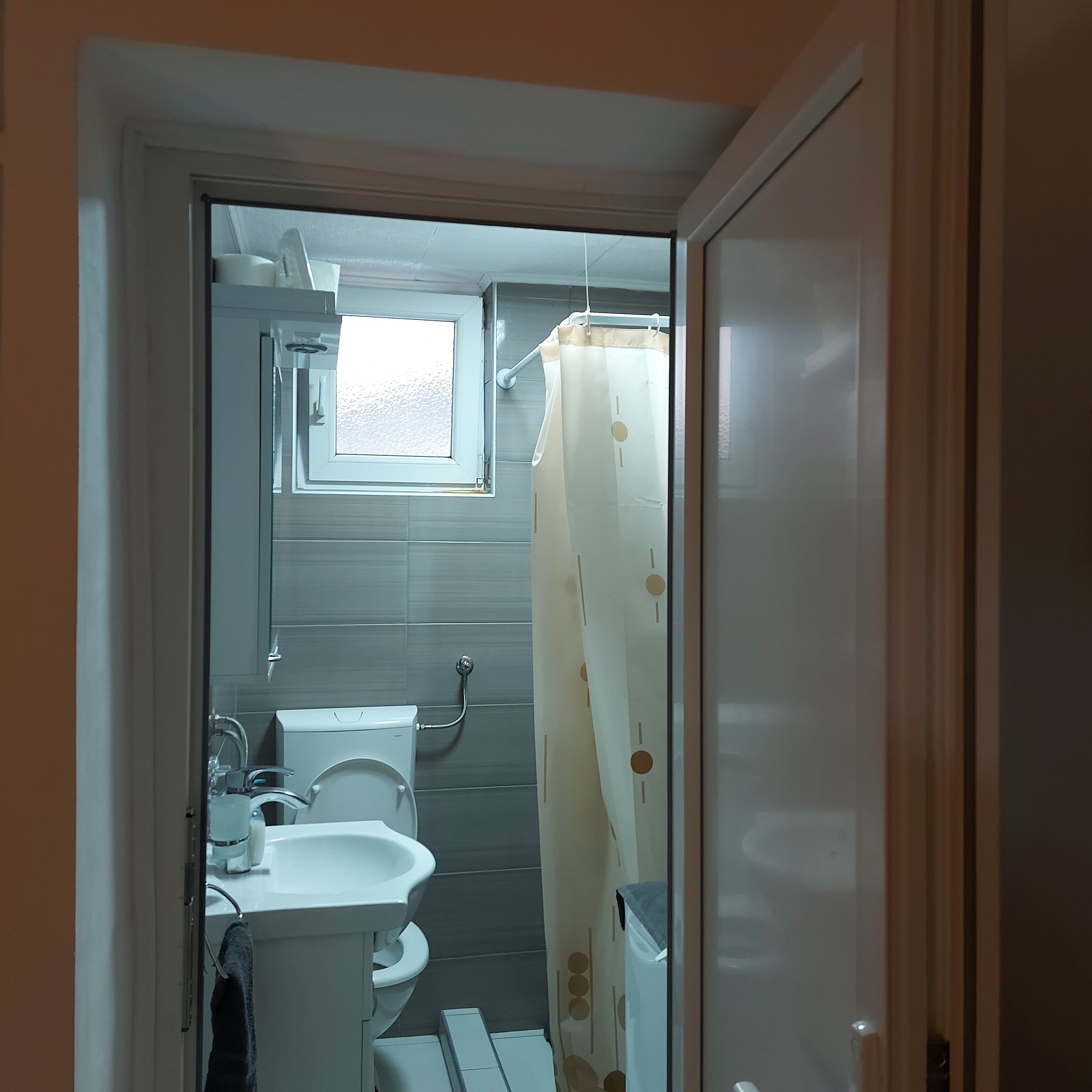 Dusche, kostenlose Toilettenartikel, Haartrockner, Seife