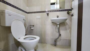 Shower, towels, soap