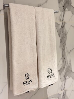 Shower, hair dryer, towels, soap - kolas grand (Warangal)