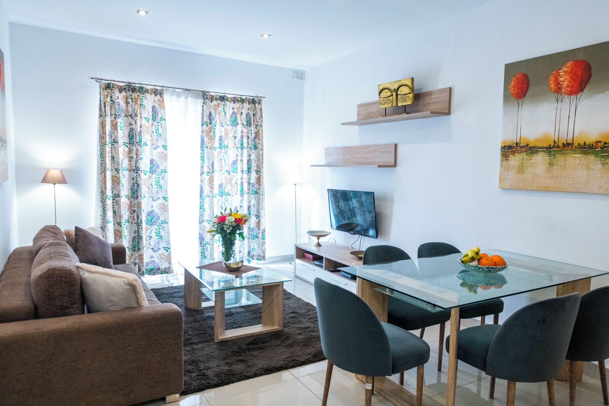 公寓, 3 間臥室, 露台, 城市景 | 客廳