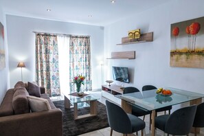Apartment, 3 Bedrooms, Balcony, City View | Living area - Cosy APT in Sliema- 2 mins walk from sea (Sliema)