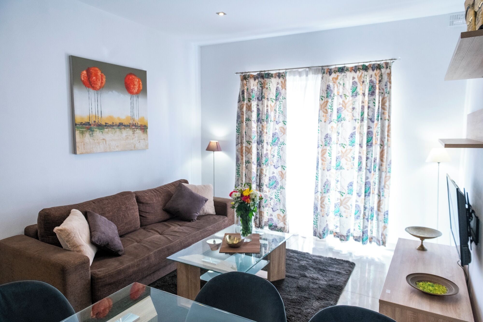 公寓, 3 间卧室, 阳台, 城市景观 | 起居区