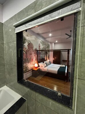 Family Room | Bathroom | Shower, toilet paper - Aijasvan Hotel (Sawai Madhopur)