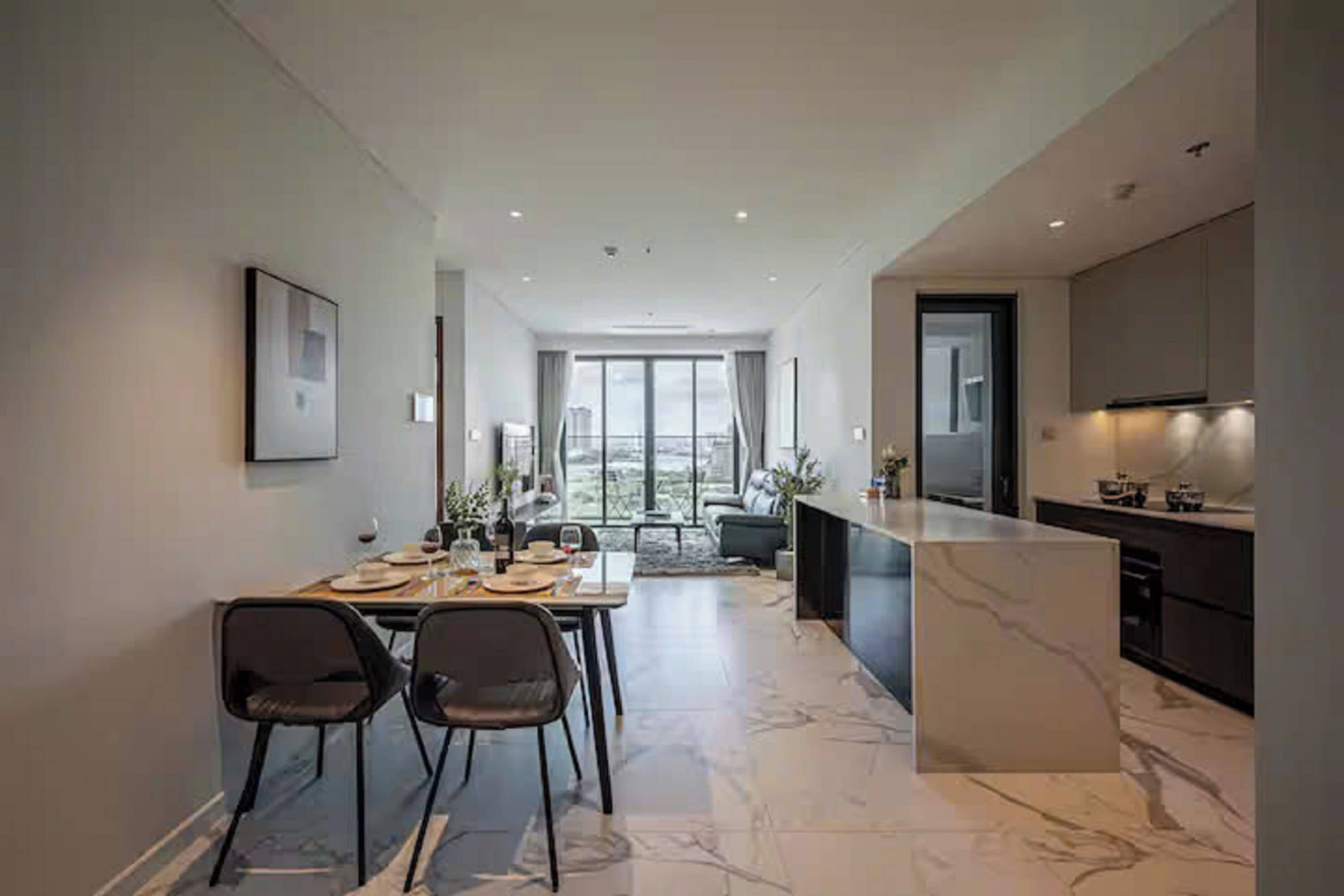 Suíte presidencial, 2 quartos, acesso ao Club Lounge, vista para a cidade | Roupas de cama de algodão egípcio, roupas de cama premium