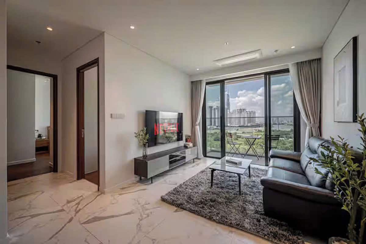 Suíte presidencial, 2 quartos, acesso ao Club Lounge, vista para a cidade | Roupas de cama de algodão egípcio, roupas de cama premium