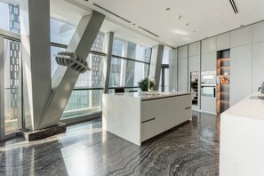 Fridge, microwave, oven, stovetop - Magnificent 4 Bedroom l Penthouse l Marina Views (Dubai Marina)