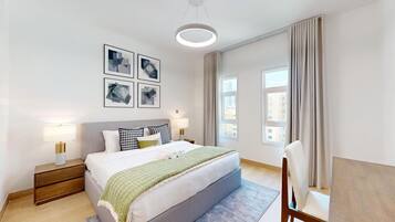 Desk, iron/ironing board, WiFi, bed sheets